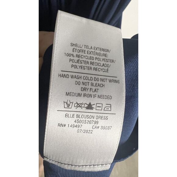 Andrea’s Lookbook X Joe’s Jeans Navy Elle Blouson MIDI Dress Sz Medium - Picture 12 of 14